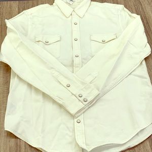 Men’s Off White Denim Western Shirt
